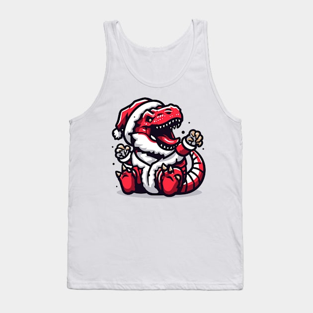 Santa's Dino Tank Top by pentaShop